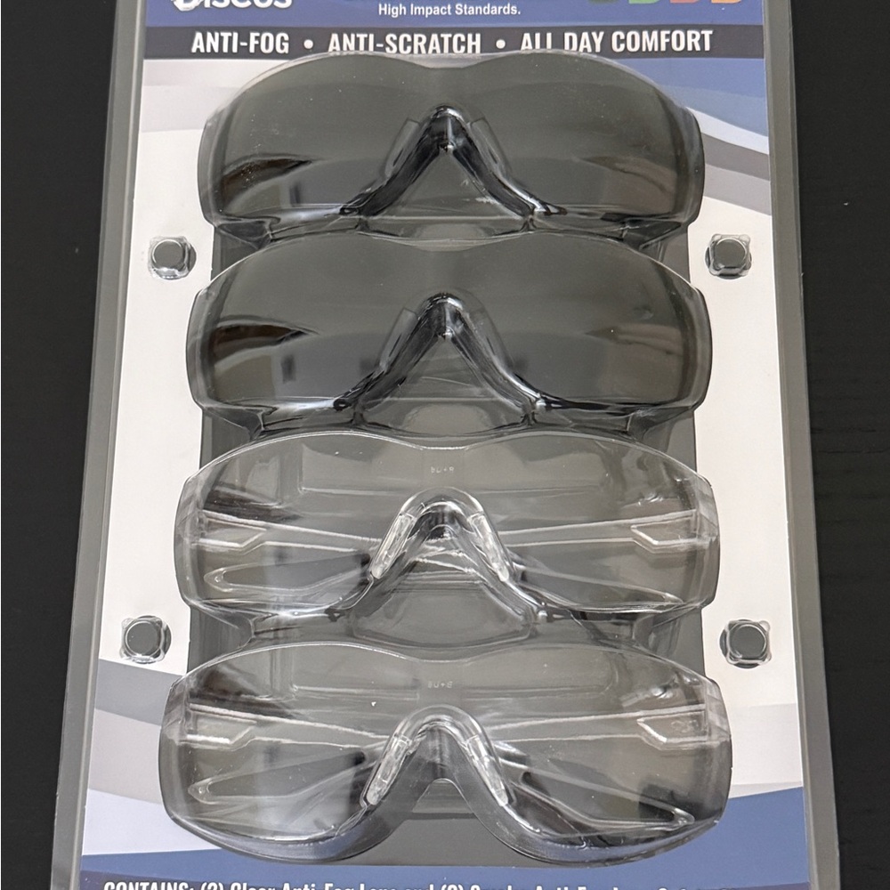Safety Glasses Set - Black and Clear